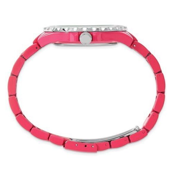 Disney Adult Size Pink Band with Crystal Bezel Minnie Mouse Watch - Picture 3 of 3